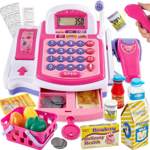Kids tills cash register with - register,