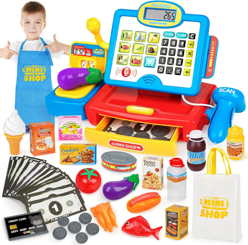 Toy till cash register - cash, with
