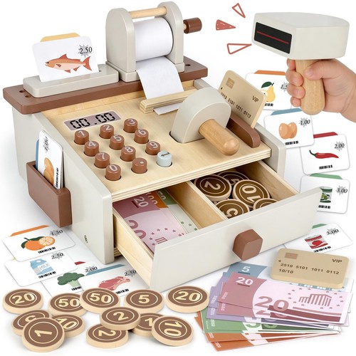 Airlab wooden toy till cash - toy,