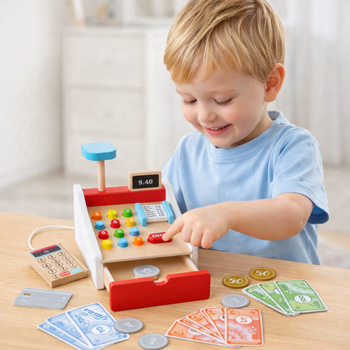 Cute wooden toy - wooden, cash